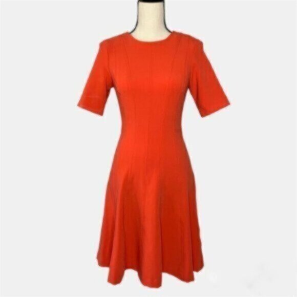 NWT Banana Republic Orange Panel Fit & Flat Sheath Office Dress - Picture 1 of 11